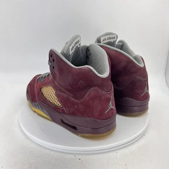 Nike Air Jordan 5 Retro LS Men Size 8.5 314259-602 Burgundy Graphyte Silver Shoe - Picture 8 of 16